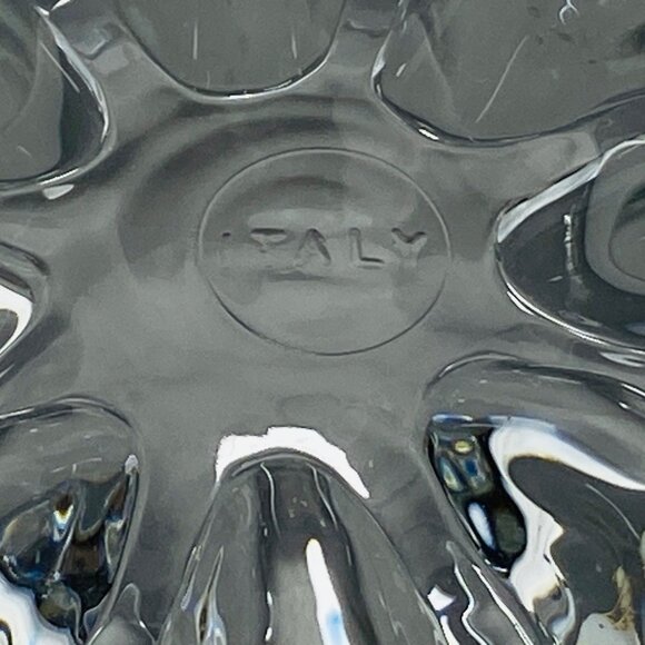 Crown Royal Whiskey Glass 10 Oz Low Ball Rock Glass 8 Point Bottom Italy - Picture 9 of 12